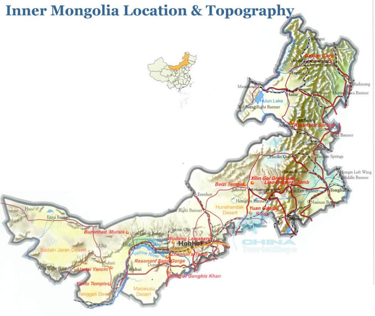 Mongolia esterna mappa