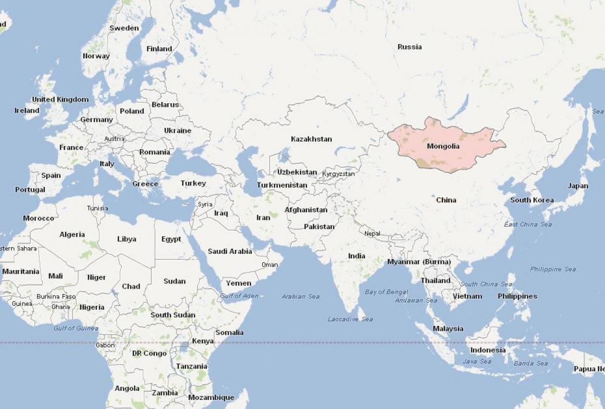 mappa della Mongolia mappa dell'asia