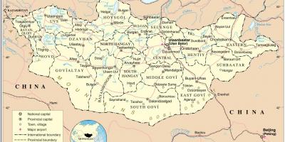 Mongolia paese mappa
