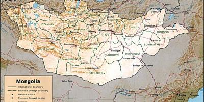 Mongolia mappa geografica