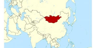 Posizione della Mongolia nella mappa del mondo