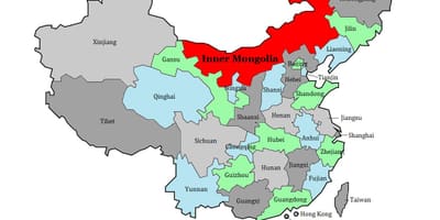 Mappa della Mongolia regione